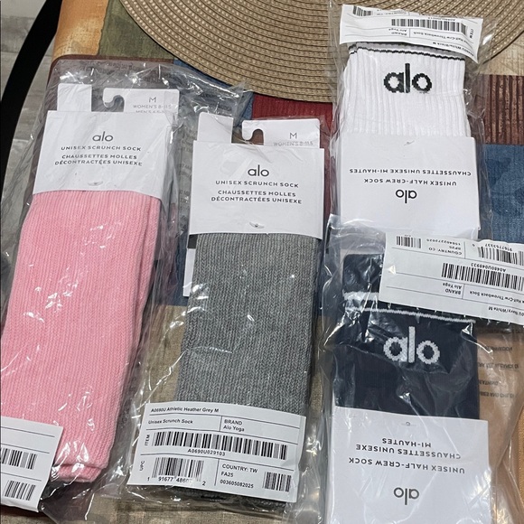 ALO Yoga Other - ALO Yoga Athletic Socks - Pink, Gray, White, Navy
